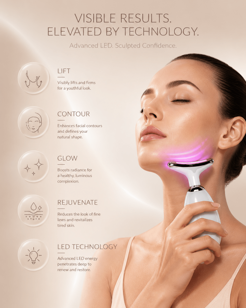 SkinRise™ LED Facial Sculptor - SkinRise LED Facial Massager - Microcurrent Beauty Device